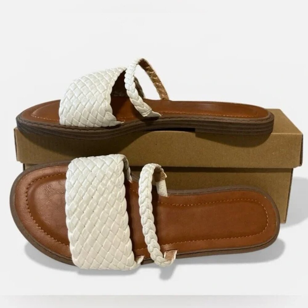8.5 Women's Summer Sandals Breaded Off White Reimferce New in box
